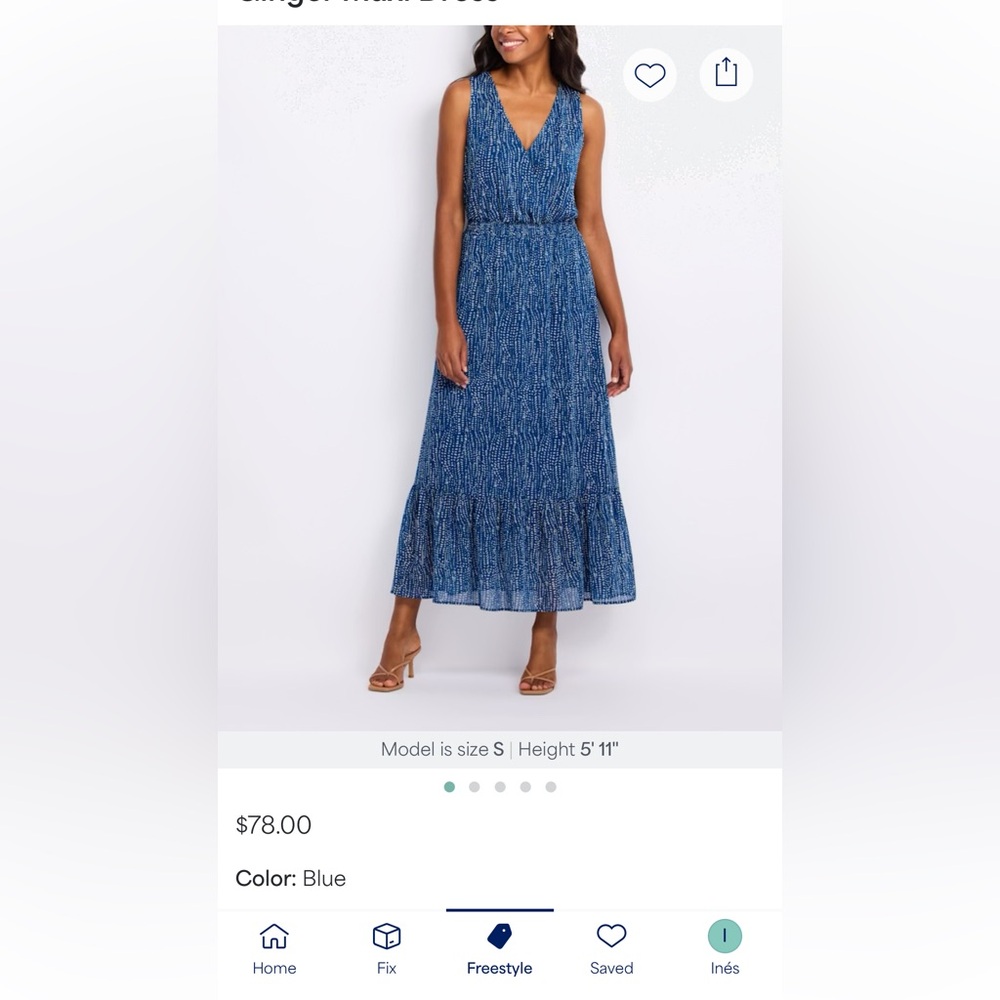 Nine Britton Textured Blue Maxi Dress (stitch fix NWT)